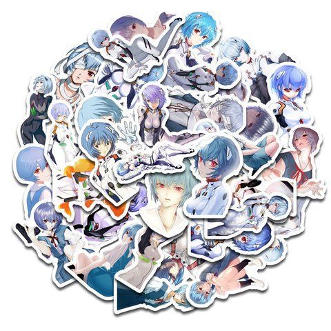 Стікерпак Набір наклейок GeekLand Євангеліон Evangelion Аянамі Рей Ayanami Rei 45 штук SP AR 01 SP AR 01 фото