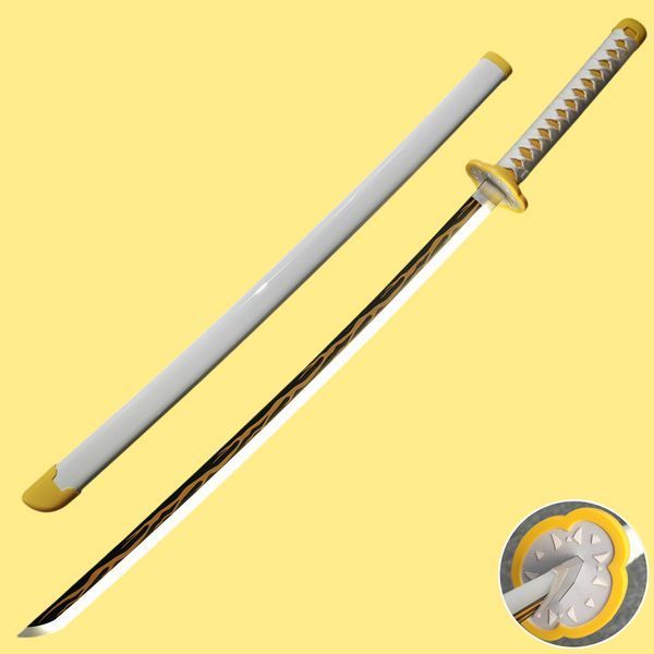 Катана Клинок рассекающий демонов Зеницу Demon Slayer Zenitsu 103 см декоративное с подсветкой 3079971368 фото
