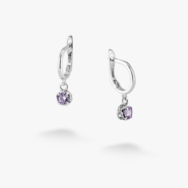 Сережки срібні з підвісками Цефеїда Lavender 925 Zirkon 2749348258 фото