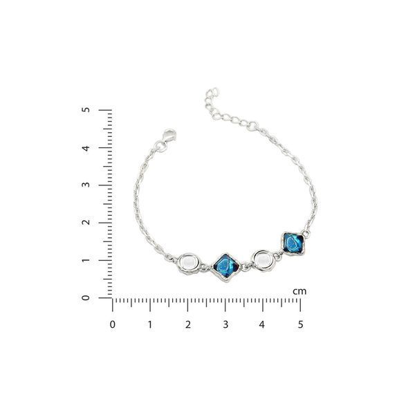 Браслет Ліриди mix Dark Aquamarine 925 17 см+3 см 72-11103S05-5067_1br фото