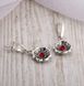 Сережки срібні з квітками Калачик 925 192-S08-5184s фото 1