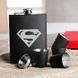 Набор черная фляга с рюмками "Superman" , Крафтовая коробка 2603900577 фото 1