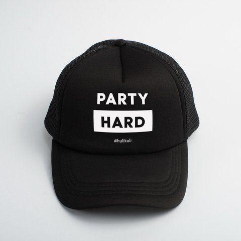 Кепка "Party hard", Чорний, англійська 2603873276 фото