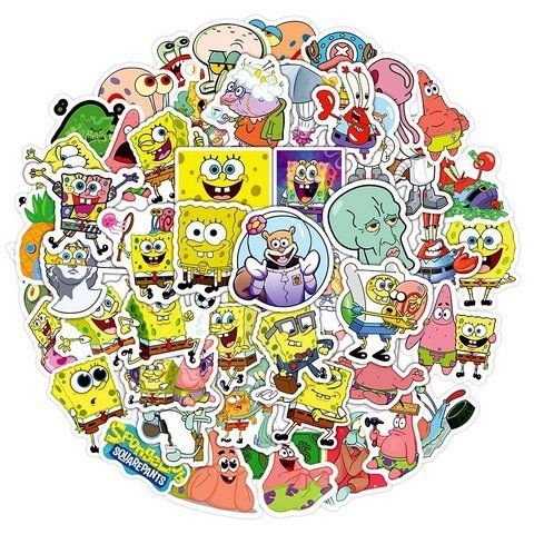 Стікерпак Губка Боб Набір наклейок GeekLand SpongeBob 50 штук 2881880168 фото