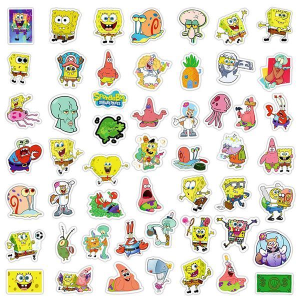 Стікерпак Губка Боб Набір наклейок GeekLand SpongeBob 50 штук 2881880168 фото