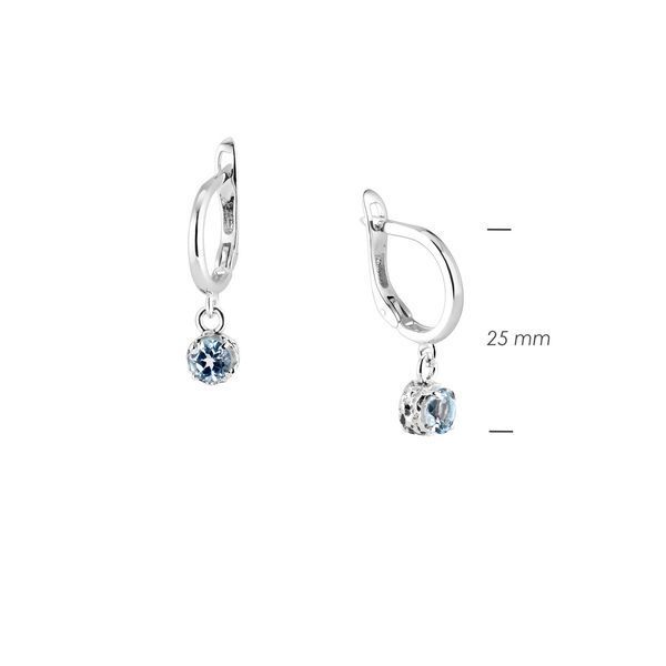 Серьги серебряные с подвесками Цефеида Голубой Топаз 925 Zirkon 2749348259 фото