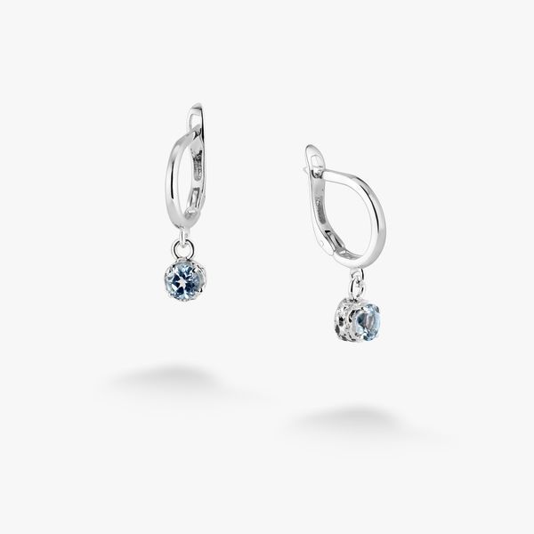 Серьги серебряные с подвесками Цефеида Голубой Топаз 925 Zirkon 2749348259 фото