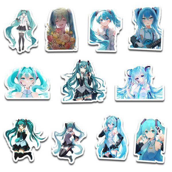Стікерпак Набір наклейок GeekLand Міку Хацуне Hatsune Miku 45 штук SP GI HM 01 SP GI HM 01 фото