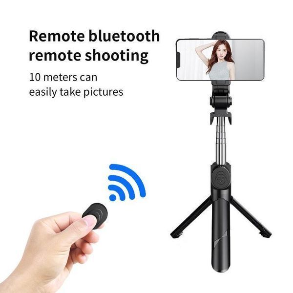 Штатив тринога для телефону Селфі палиця з кнопкою-пультом Bluetooth 125949 фото
