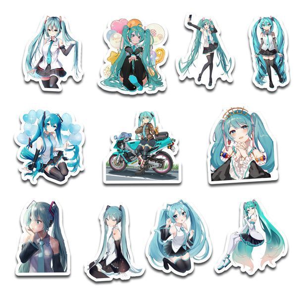 Стікерпак Набір наклейок GeekLand Міку Хацуне Hatsune Miku 45 штук SP GI HM 01 SP GI HM 01 фото