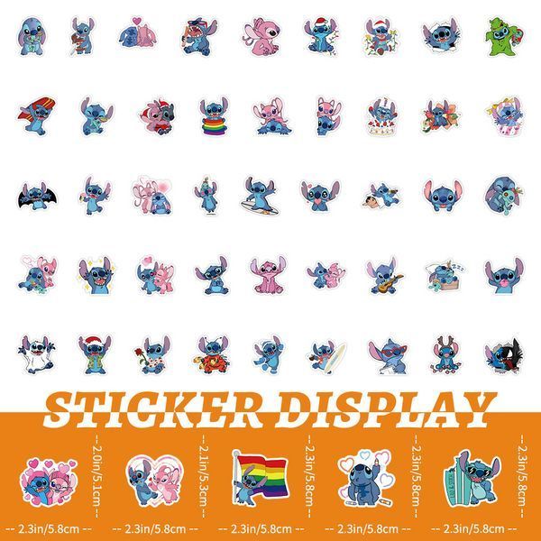 Стікерпак Стіч Набір наклейок GeekLand Stitch 50 штук 2881878523 фото