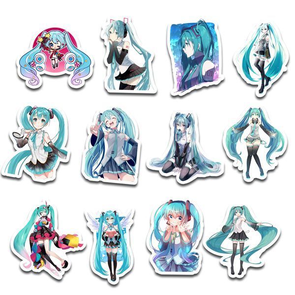 Стікерпак Набір наклейок GeekLand Міку Хацуне Hatsune Miku 45 штук SP GI HM 01 SP GI HM 01 фото