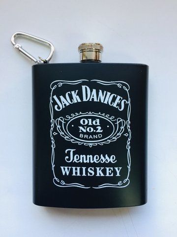 Фляга с карабином Jack Daniels black mate 8oz 2355726078 фото