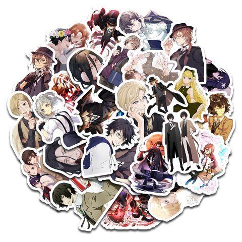 Стікерпак Набір наклейок GeekLand Великий із бродячих псів Bungo Stray Dogs 45 штук SP BSD 01 SP BSD 01 фото