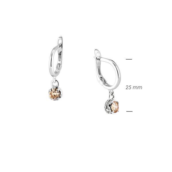 Серьги серебряные с подвесками Цефеида Shampan 925 Zirkon 2749348260 фото