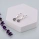 Сережки срібні з підвісками Витинанка Amethyst 925 Zirkon 2686058585 фото 2