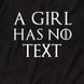 Футболка GoT "A girl has no" персоналізована жіноча, Чорний, XS, Black, англійська BD-f-11 фото 4