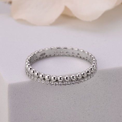 Кольцо серебряное с фианитами Гламур 925 Rhodium 18.5 размер 2564746424 фото