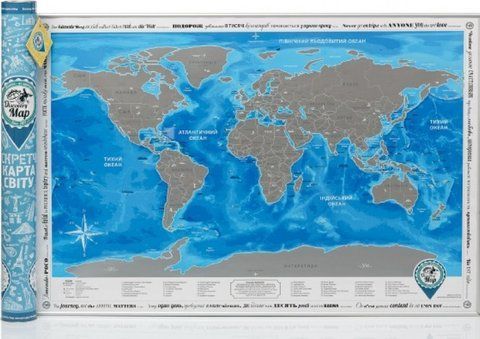Скретч-карта Discovery Maps World українською мовою 2426071269 фото