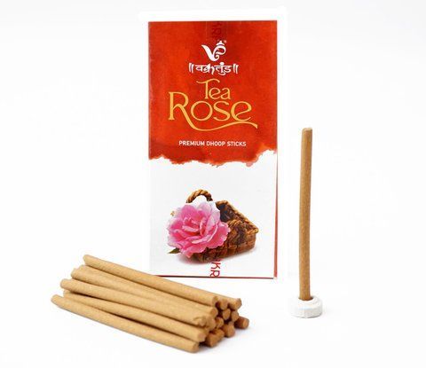UNITED FRAGRANCE Tea Rose Dhoop 20 палочек Чайная роза 2569392366 фото