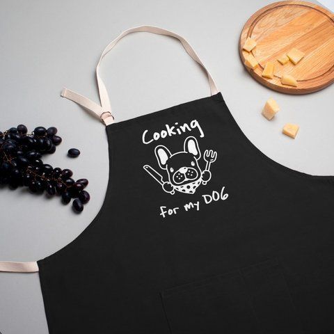 Фартух "Cooking for my dog", Чорний, англійський 2603950101 фото