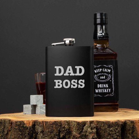 Фляга "Dad boss", англійська BD-FLASK-09 фото