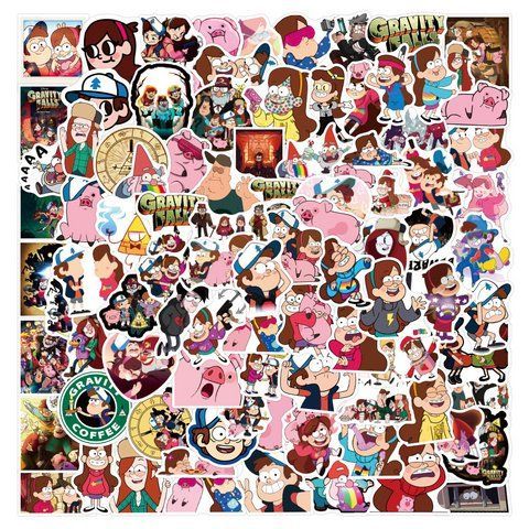Стікерпак Гравіті Фолз Набір наклейок GeekLand Gravity Falls 100 штук 2881874859 фото