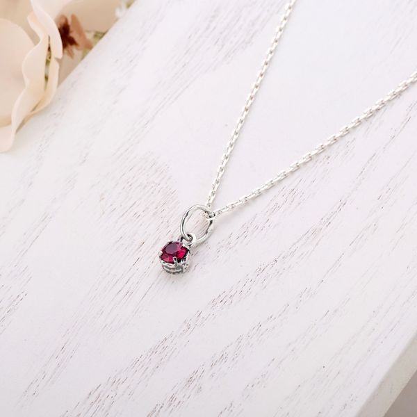 Кулон серебряный с камнем цвета фуксия Цефеида Fuchsia 925 Zirkon 2749348261 фото