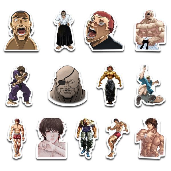 Стикерпак Набор наклеек GeekLand Боец баки Baki the Grappler 45 штук SP BG 01 SP BG 01 фото