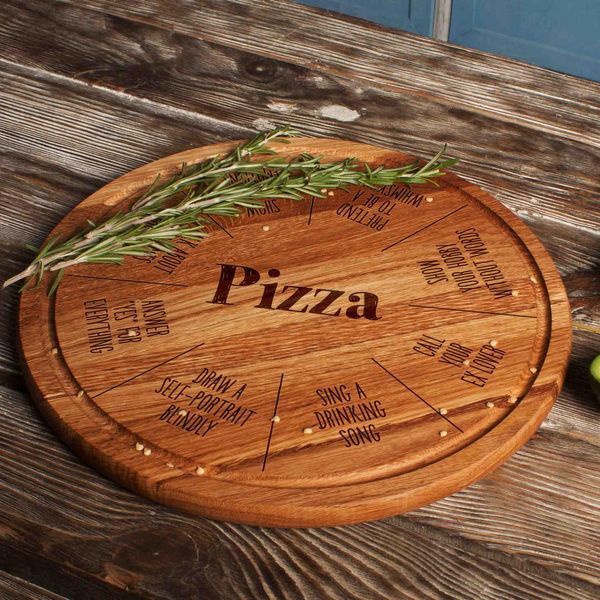 Дошка для нарізування "Pizza Board Game", 35 см, англійська 2603877976 фото