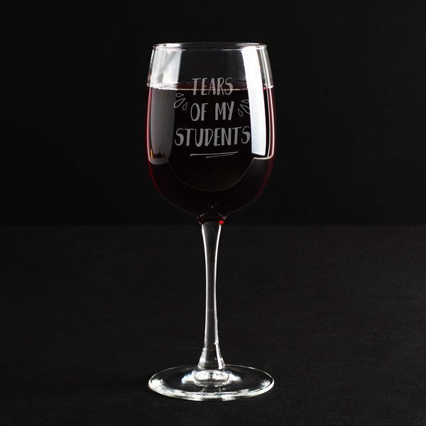 Бокал для вина "Tears of my students", англійська, Крафтова коробка HK-st-39 фото