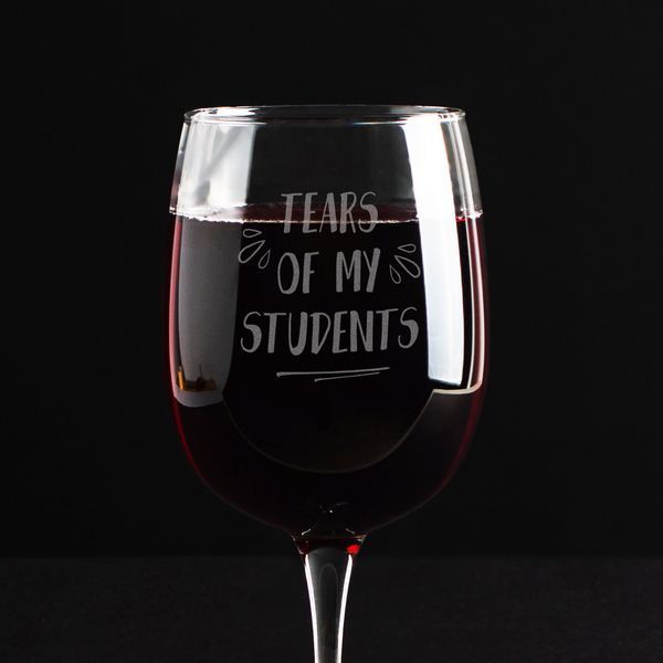 Бокал для вина "Tears of my students", англійська, Крафтова коробка HK-st-39 фото