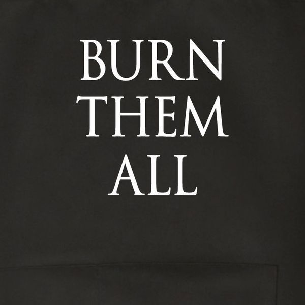 Фартук GoT "Burn them all", Черный, английский 2603822308 фото