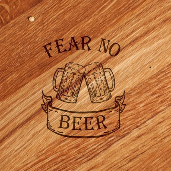 Дошка для нарізки "Fear no beer" 30 см, англійська BD-WD-09 фото