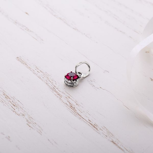 Кулон серебряный с камнем цвета фуксия Цефеида Fuchsia 925 Zirkon 2749348261 фото