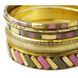 Індійські браслети рожевого та золотистого кольору 9080590 фото 2