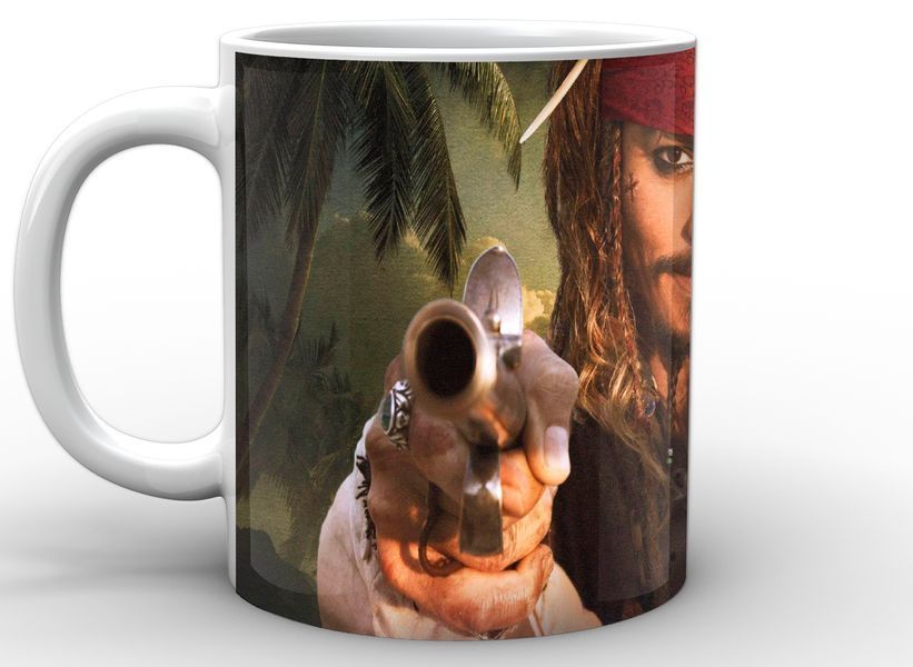 Кухоль GeekLand білий Pirates of the Caribbean Пірати Карибського моря зі зброєю PC.02.025 PC.02.025 фото