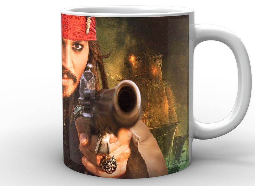 Кухоль GeekLand білий Pirates of the Caribbean Пірати Карибського моря зі зброєю PC.02.025 PC.02.025 фото