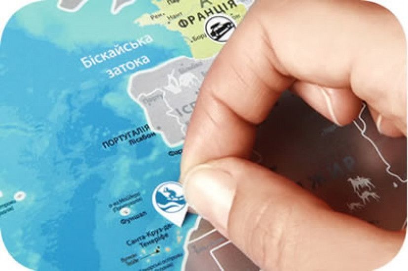 Скретч-карта Discovery Maps World українською мовою 2426071269 фото