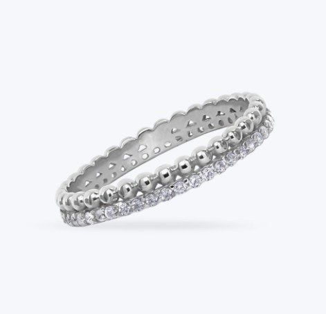 Кольцо серебряное с фианитами Гламур 925 Rhodium 16.5 размер 2564746425 фото