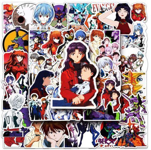 Стікерпак Євангеліон Набір наклейок GeekLand Evangelion 50 штук 2881880174 фото