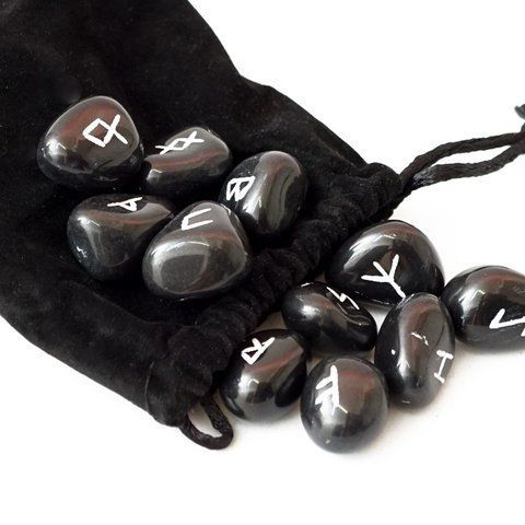 Руны из Чёрного агата Rune-027 2872111464 фото