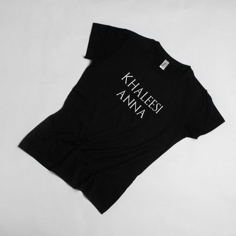 Футболка GoT "Кhalееsi" именная женская, Чорний, XS, Black, англійська BD-f-30 фото