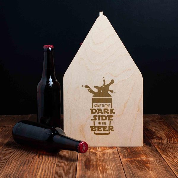 Ящик для пива "Come to the dark side of the beer" для 6 пляшок, англійська BD-beerbox-04 фото