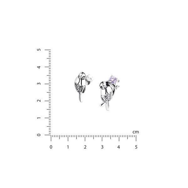 Пумери срібні Солом'яко Lavender 925 Zirkon 262-S25-5295s фото