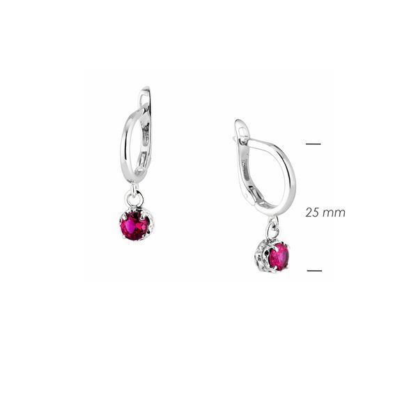 Серьги серебряные с подвесками Цефеида Fuchsia 925 Zirkon 2749348262 фото