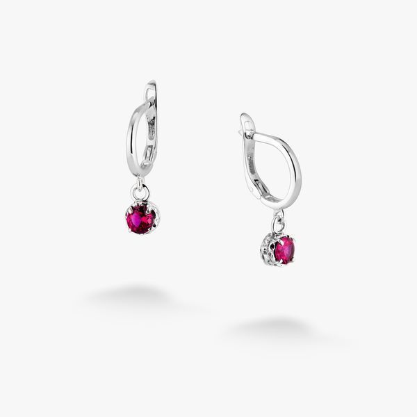 Серьги серебряные с подвесками Цефеида Fuchsia 925 Zirkon 2749348262 фото