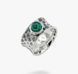 Кольцо серебряное с зеленым камнем Цефеида emerald 6мм 925 19 размер 136-11102S04-5073k фото 1