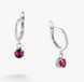 Серьги серебряные с подвесками Цефеида Fuchsia 925 Zirkon 2749348262 фото 1