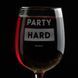 Келих для вина "Party hard", англійська, Крафтова коробка 2603864399 фото 3